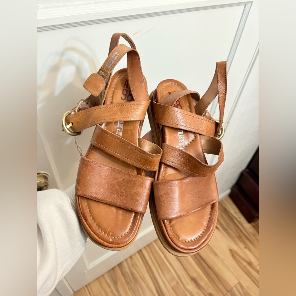 NWT A.S.98 Stiles Ankle Strap Sandals